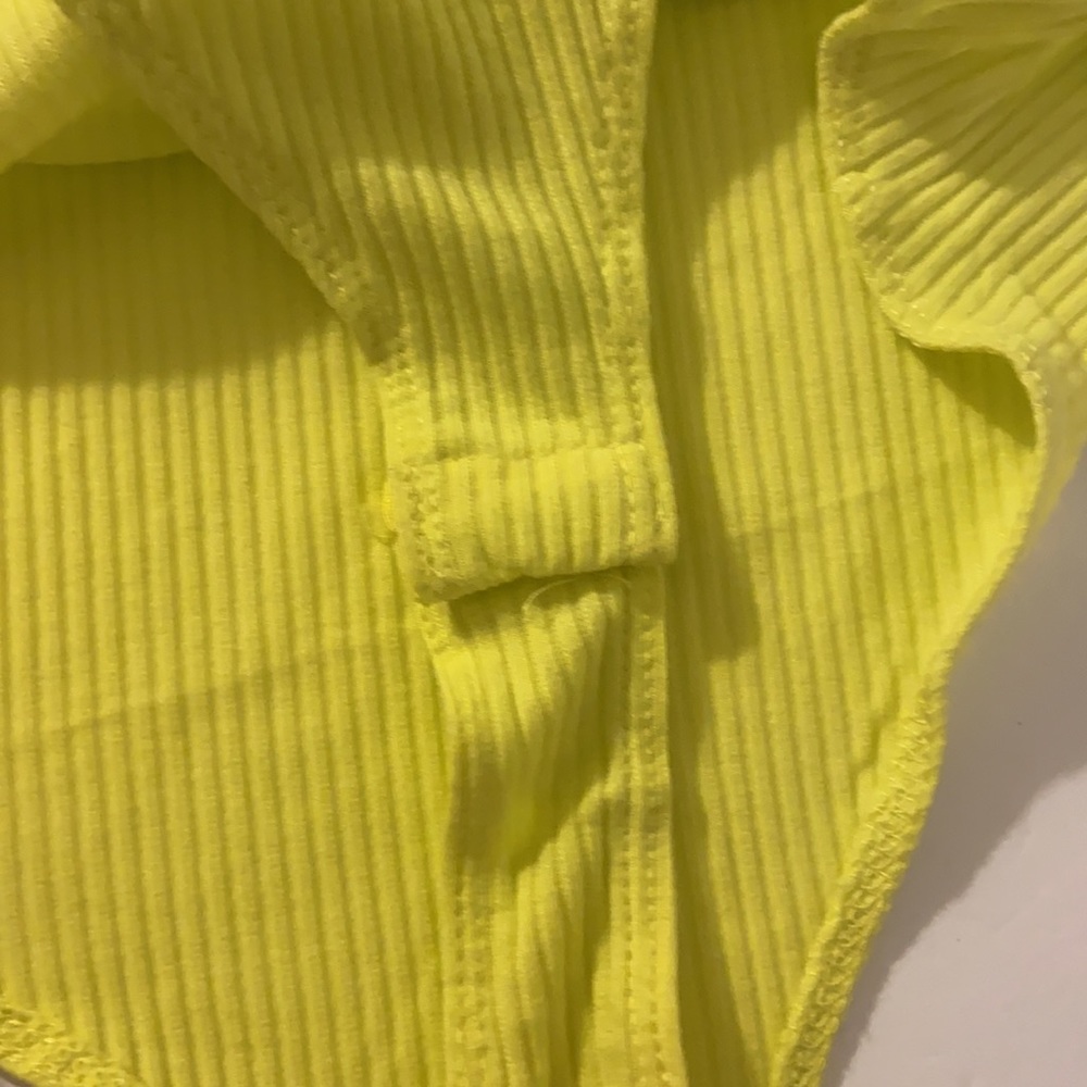 Neon yellow long sleeve sexy body suit. Size small. New with tags - Picture 6 of 10